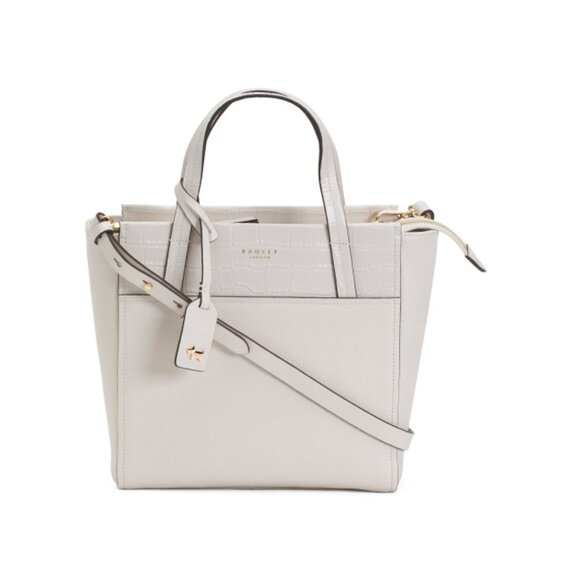 RADLEY LONDON Chalk Leather Downtown Small Zip Top Satchel